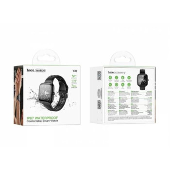 Hoco Y36 Smartwatch με Ελληνικό Μενού Μαύρο