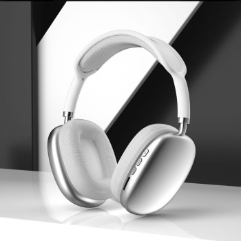 Headphones P9 Pro Max Over Ear Bluetooth με 5 Ώρες Λειτουργίας Ασημί